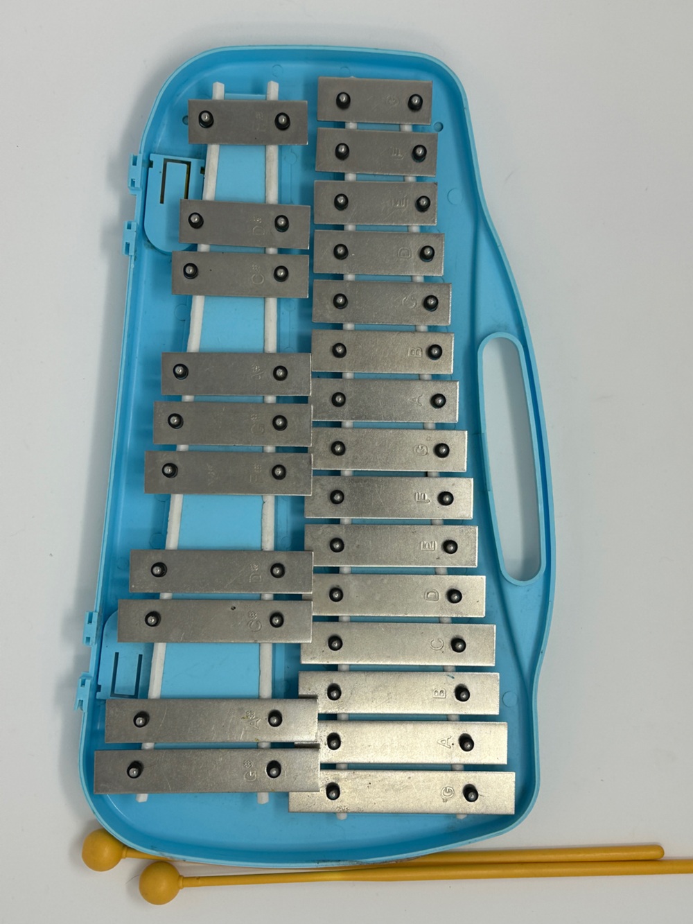 Portable Glockenspiel Xylophone with Yellow Mallets